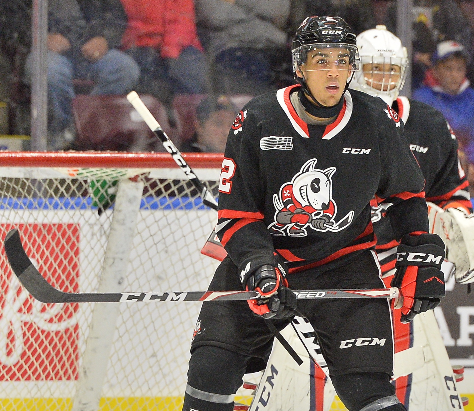 Landon Cato of the Niagara IceDogs. Photo by Terry Wilson / OHL Images ...